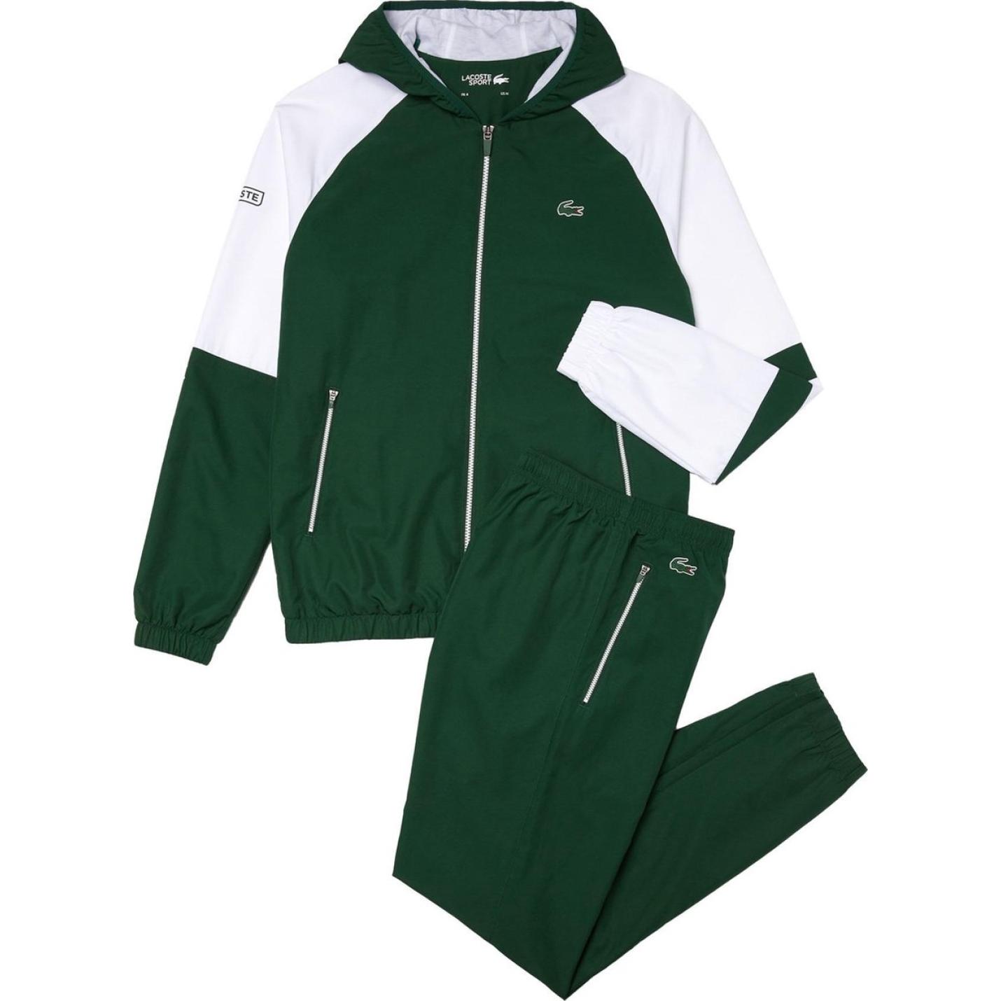Lacoste Trainingspak Maat XXL Mannen groen wit Webshoplocatie